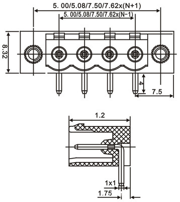 【優(yōu)質(zhì)5.08帶耳插撥式插針插座】?jī)r(jià)格,廠家,圖片,連接器,慈溪市逍林潤(rùn)豐模具加工店-
